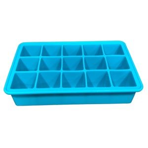 Silicone Ice Tray Pudding Jello Candy Mould 15 Cube Square Teal Blue Craft Mold
